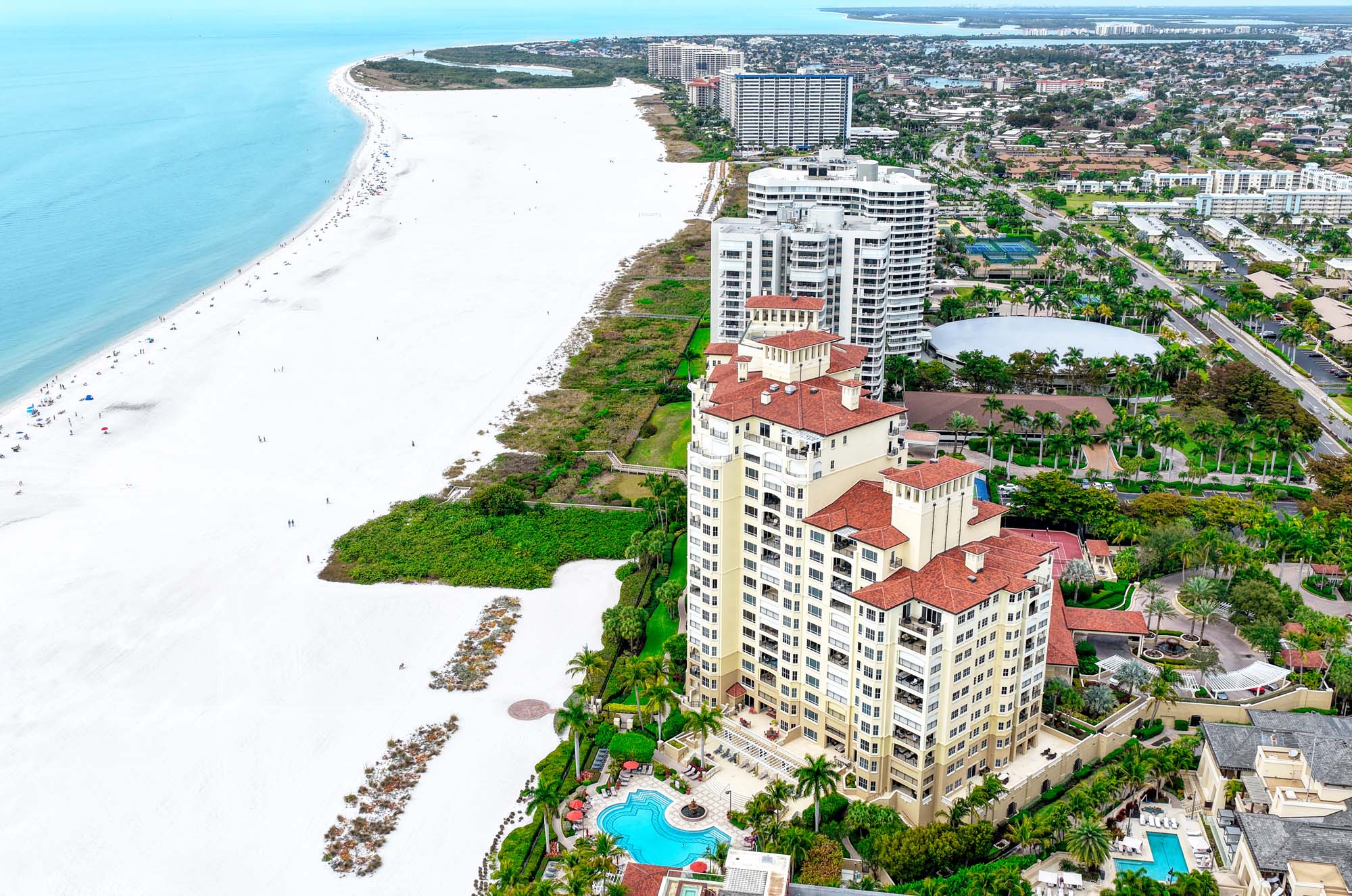 3 aerial drone photograph in Naples or Marco Island, Florida